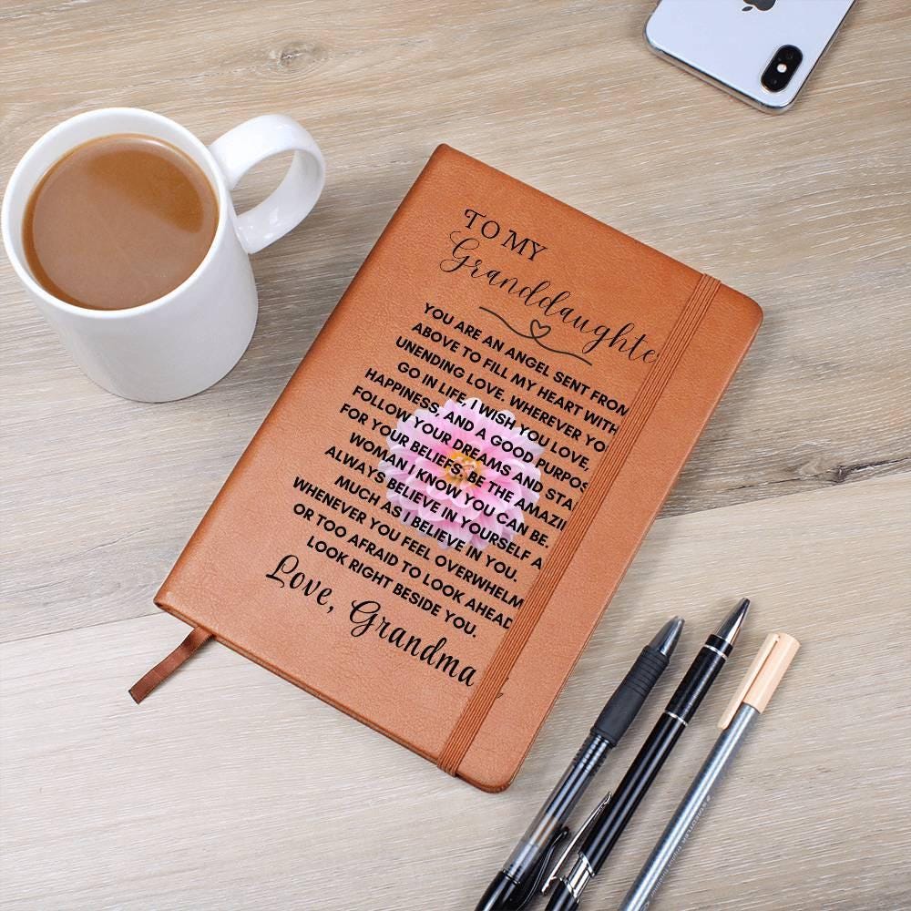 To My Granddaughter Floral Personalized Journal – Birthday Gifts – view 2