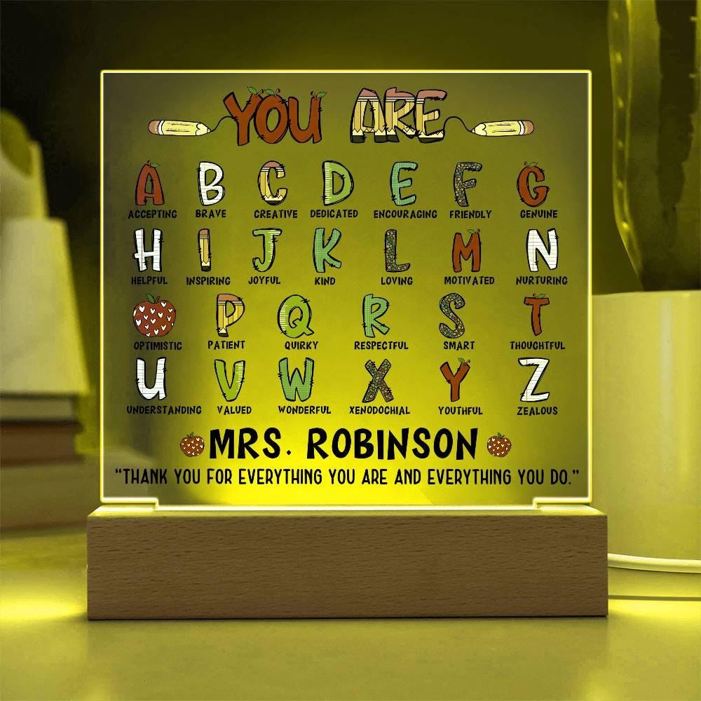 Personalized Teacher Acrylic Plaque – Kindergarten Teacher Gift – view 4