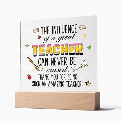 The Influence of a teacher Personalized LED Acrylic Plaque – view 7