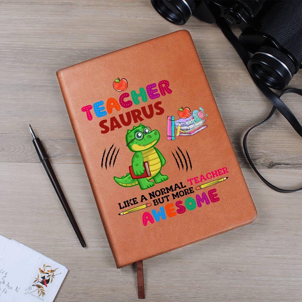 Teacher Saurus Personalized Leather Journal – Back to school – view 7