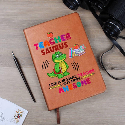 Teacher Saurus Personalized Leather Journal – Back to school – view 7