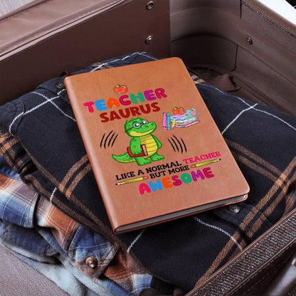 Teacher Saurus Personalized Leather Journal – Back to school – view 5