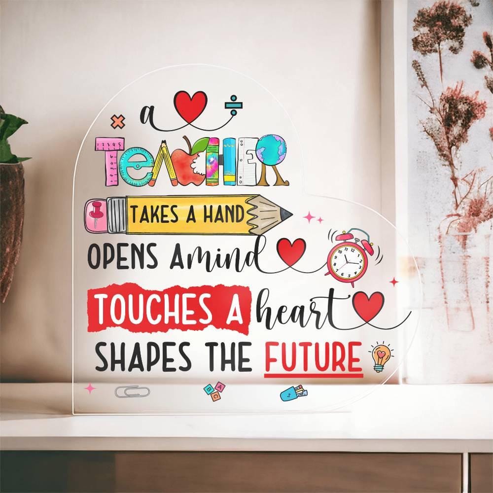 Personalized Teacher Heart Acrylic Plaque – End of year Gift – view 9