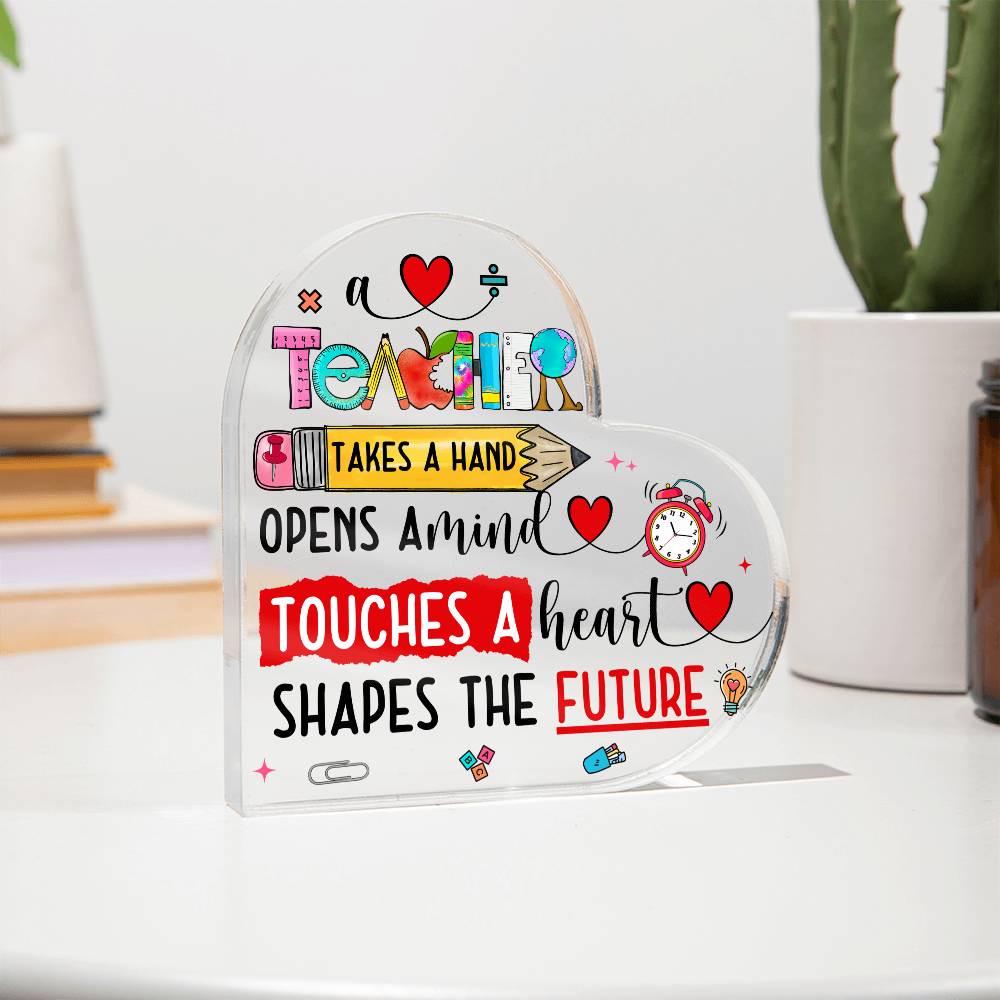 Personalized Teacher Heart Acrylic Plaque – End of year Gift – view 7