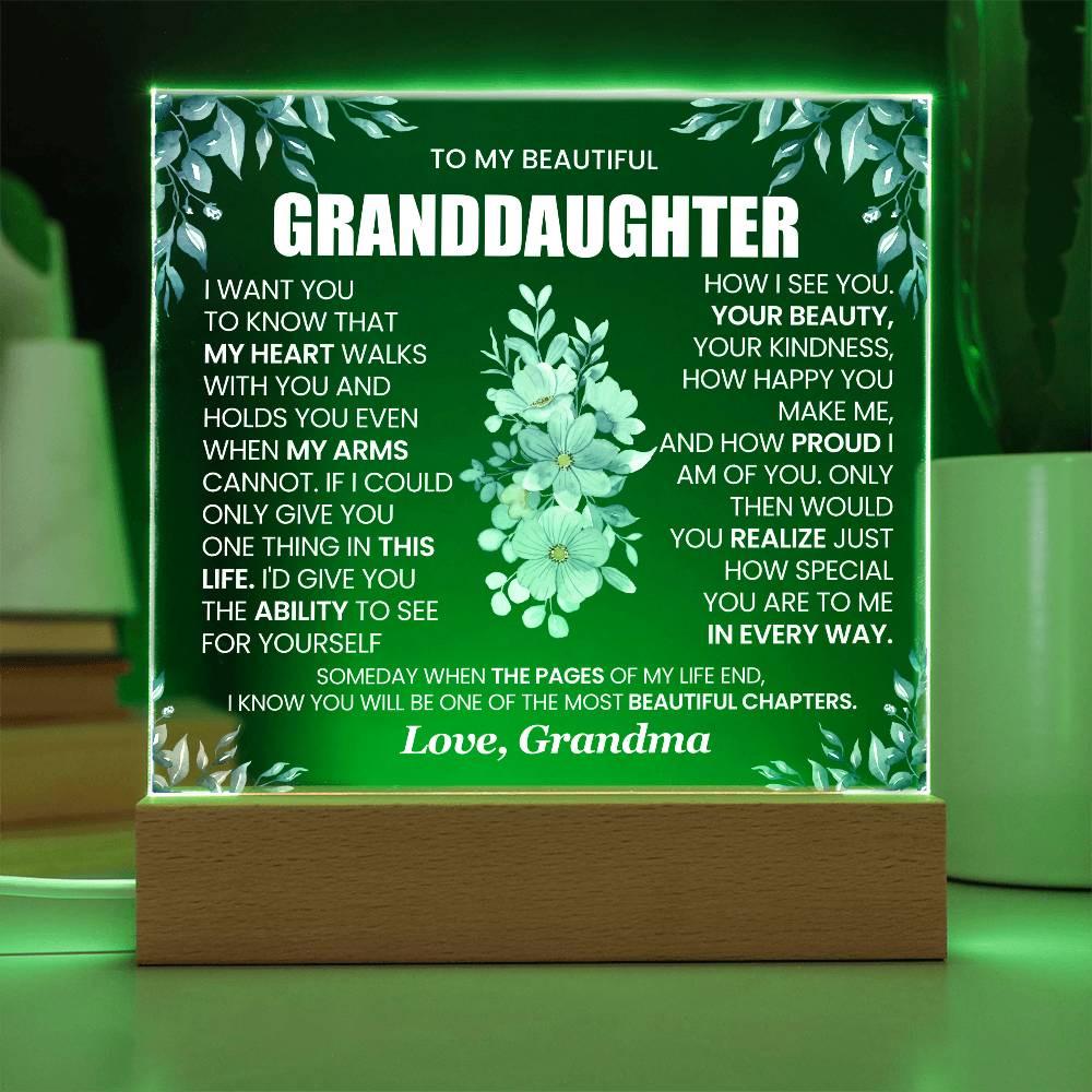 To My Granddaughter Acrylic Plaque – Granddaughter Gift from Grandma – view 6
