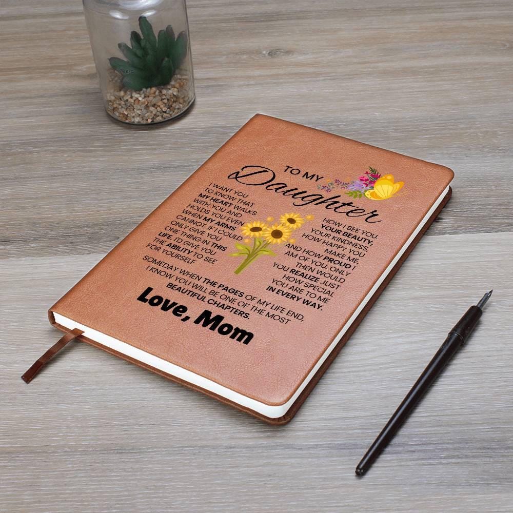 Personalized Daughter Vegan Leather Journal – Unique Gift from Mom – view 9