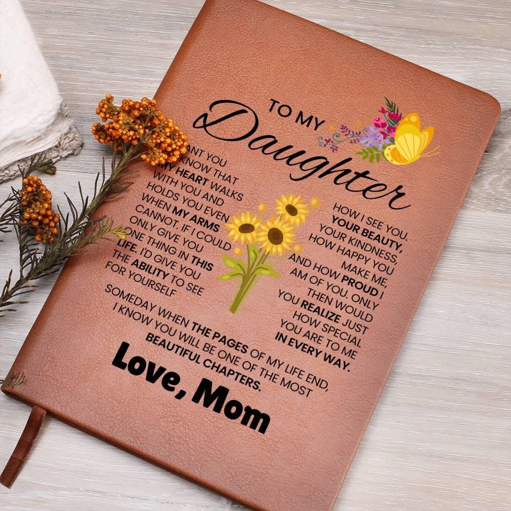 Personalized Daughter Vegan Leather Journal – Unique Gift from Mom – view 2