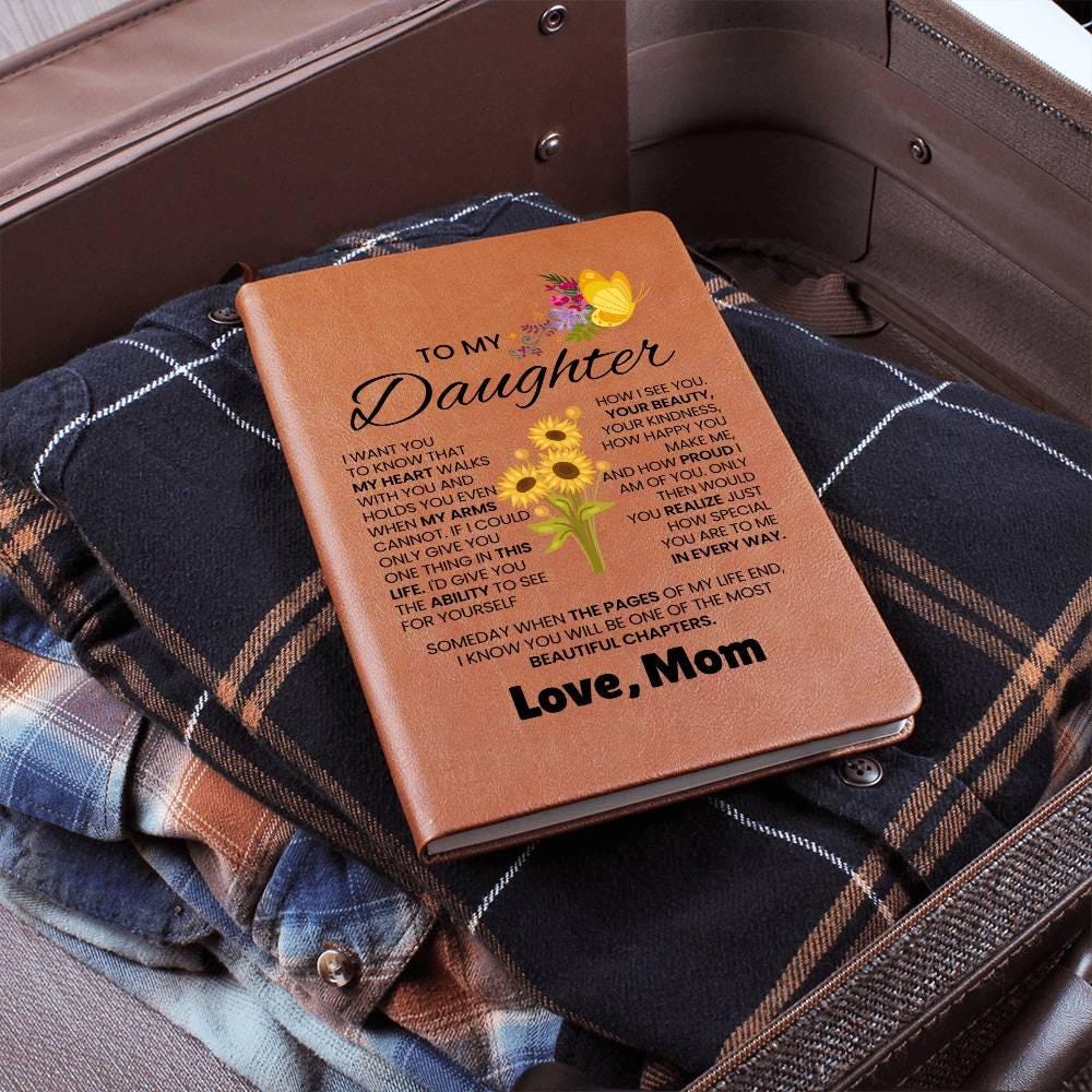 Personalized Daughter Vegan Leather Journal – Unique Gift from Mom – view 8
