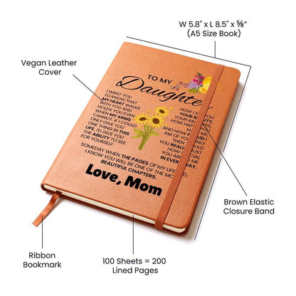 Personalized Daughter Vegan Leather Journal – Unique Gift from Mom – view 5