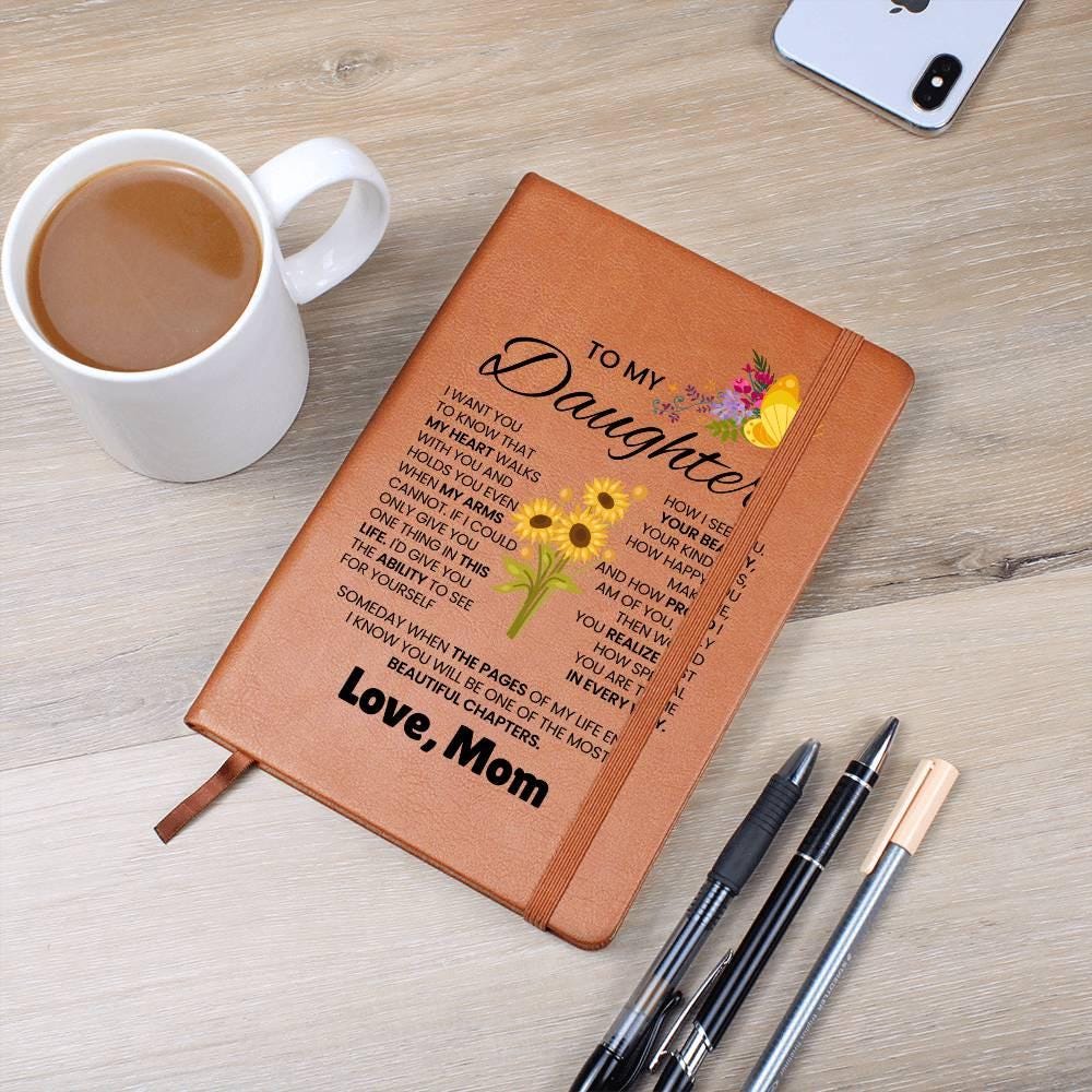 Personalized Daughter Vegan Leather Journal – Unique Gift from Mom – view 3