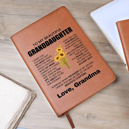 Personalized Granddaughter Keepsake Leather Journal – Graduation Gift – view 9