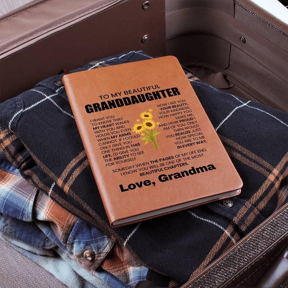Personalized Granddaughter Keepsake Leather Journal – Graduation Gift – view 8