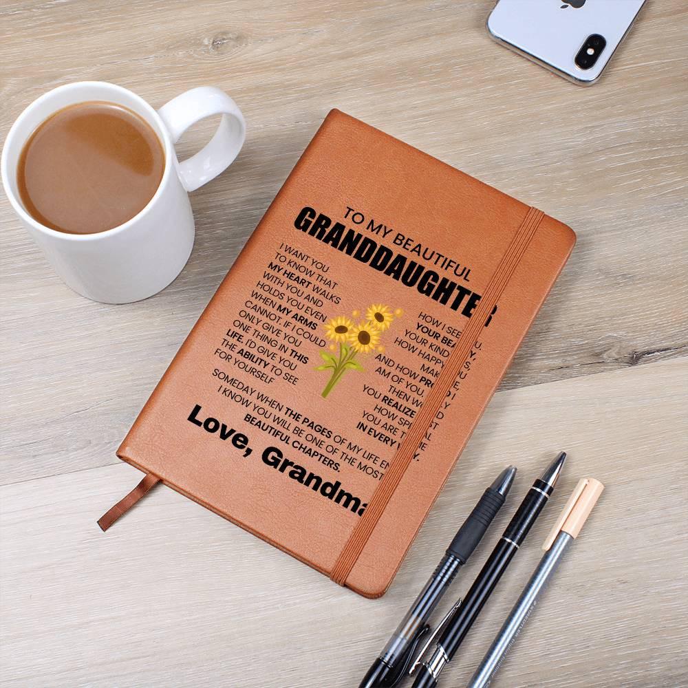 Personalized Granddaughter Keepsake Leather Journal – Graduation Gift – view 5