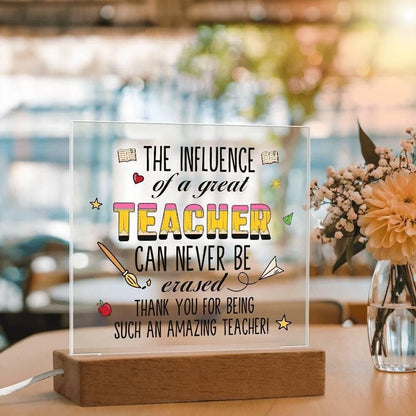 The Influence of a teacher Personalized LED Acrylic Plaque