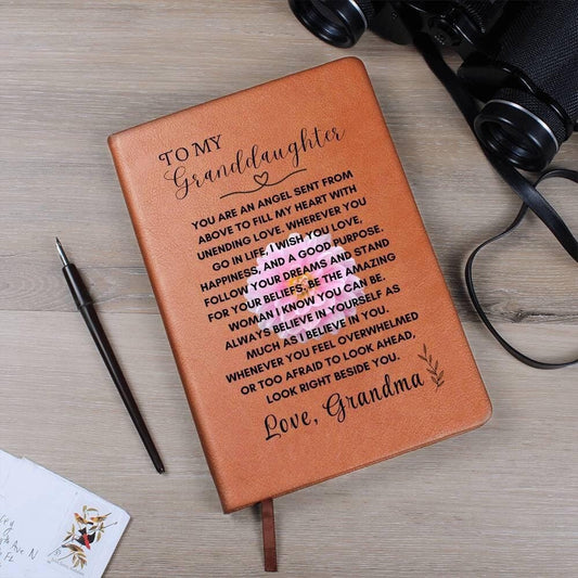 To My Granddaughter Floral Personalized Journal – Birthday Gifts