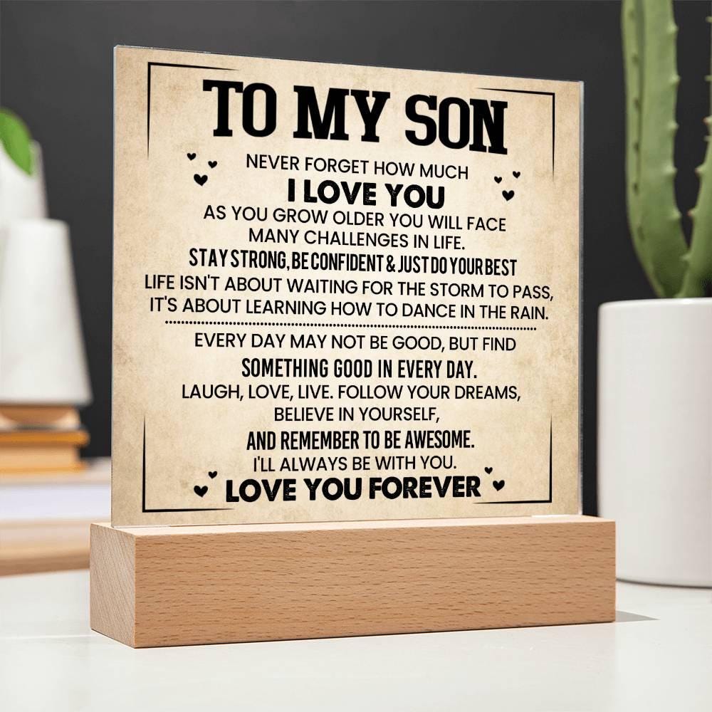 To My Son LED Acrylic Plaque Gift – Personalized Son Christmas Gift – view 8