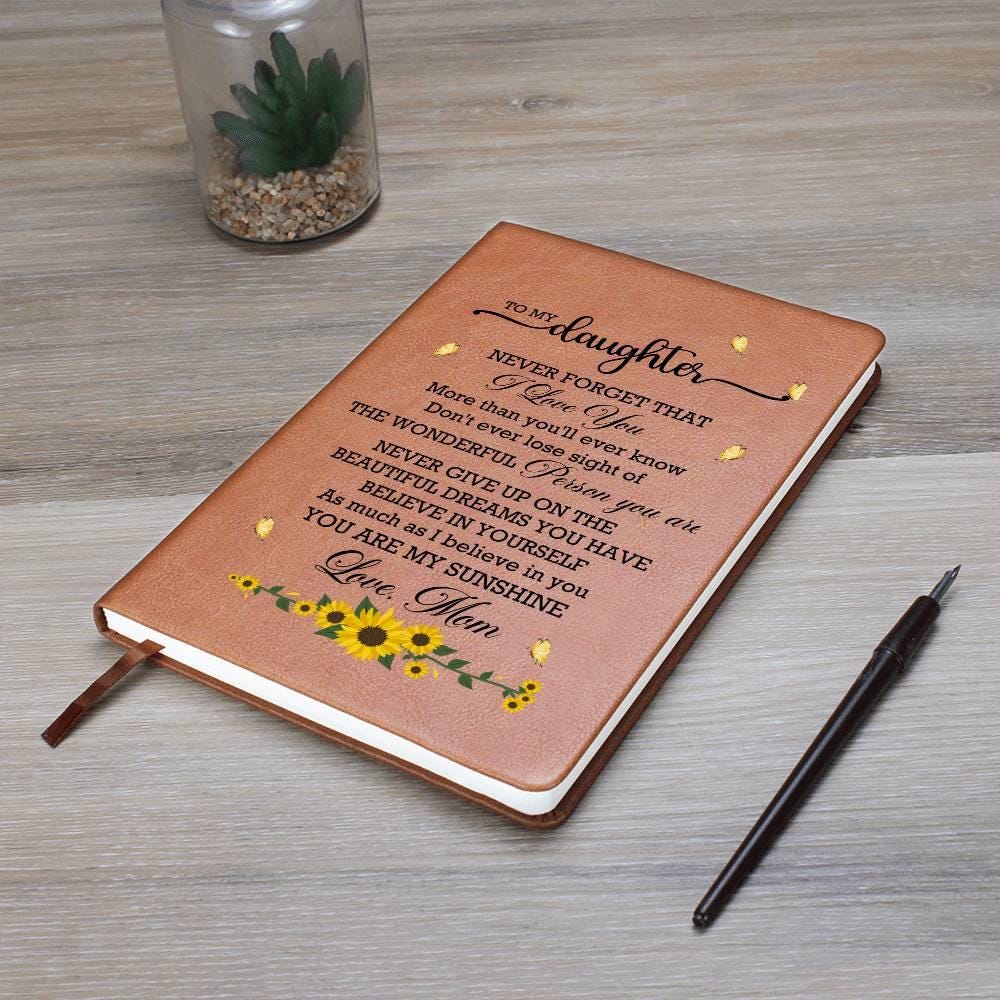 Daughter sunflower Personalized Journal – Gift from mom – view 8