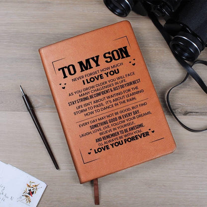 Personalized Leather Journal Gift for Son – Gift from mom – view 8
