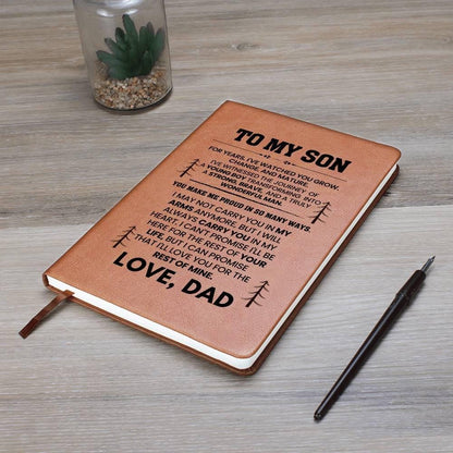 Personalized Son Leather Journal – Son Birthday Gift from Mom – view 10