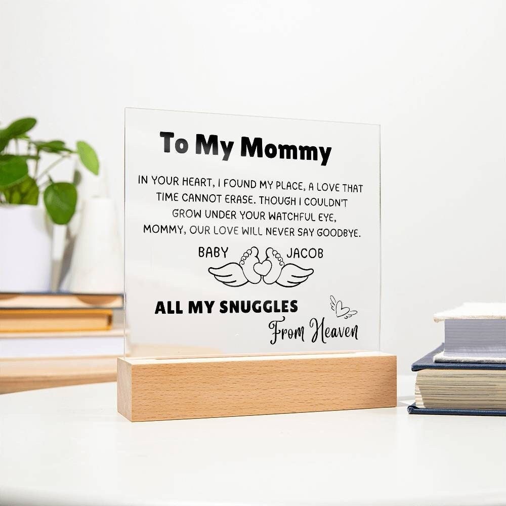 Loss of child sympathy miscarriage memorial plaque gift for mommy
