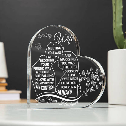 To My Wife Acrylic Plaque - Best Wife Gifts – Gift from Husband – view 3