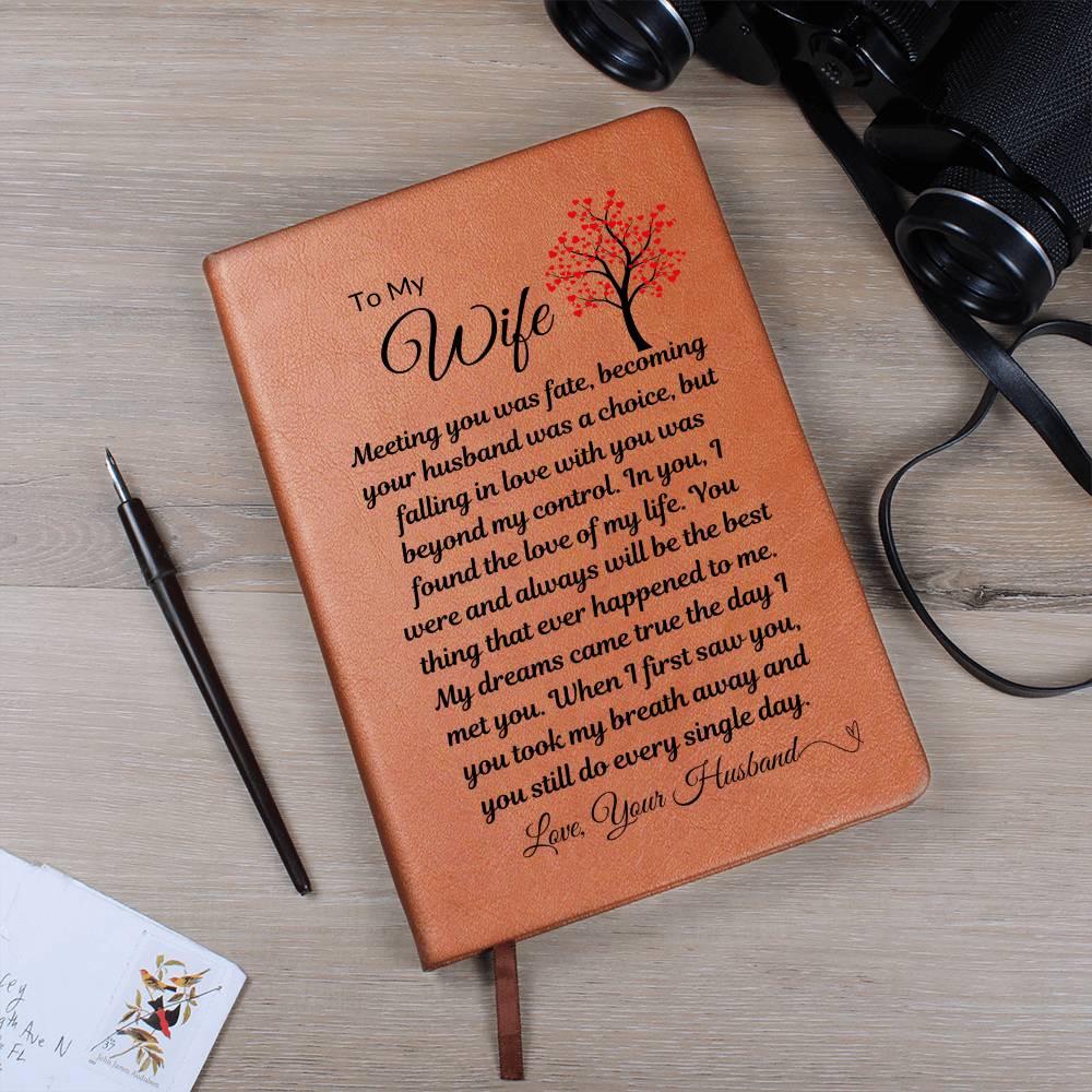 Personalized Leather Journal Gift for Wife – Wedding Day Gift – view 8