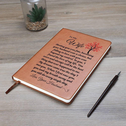 Personalized Leather Journal Gift for Wife – Wedding Day Gift – view 10