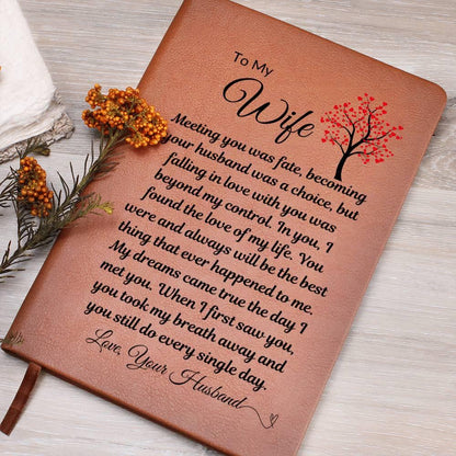 Personalized Leather Journal Gift for Wife – Wedding Day Gift