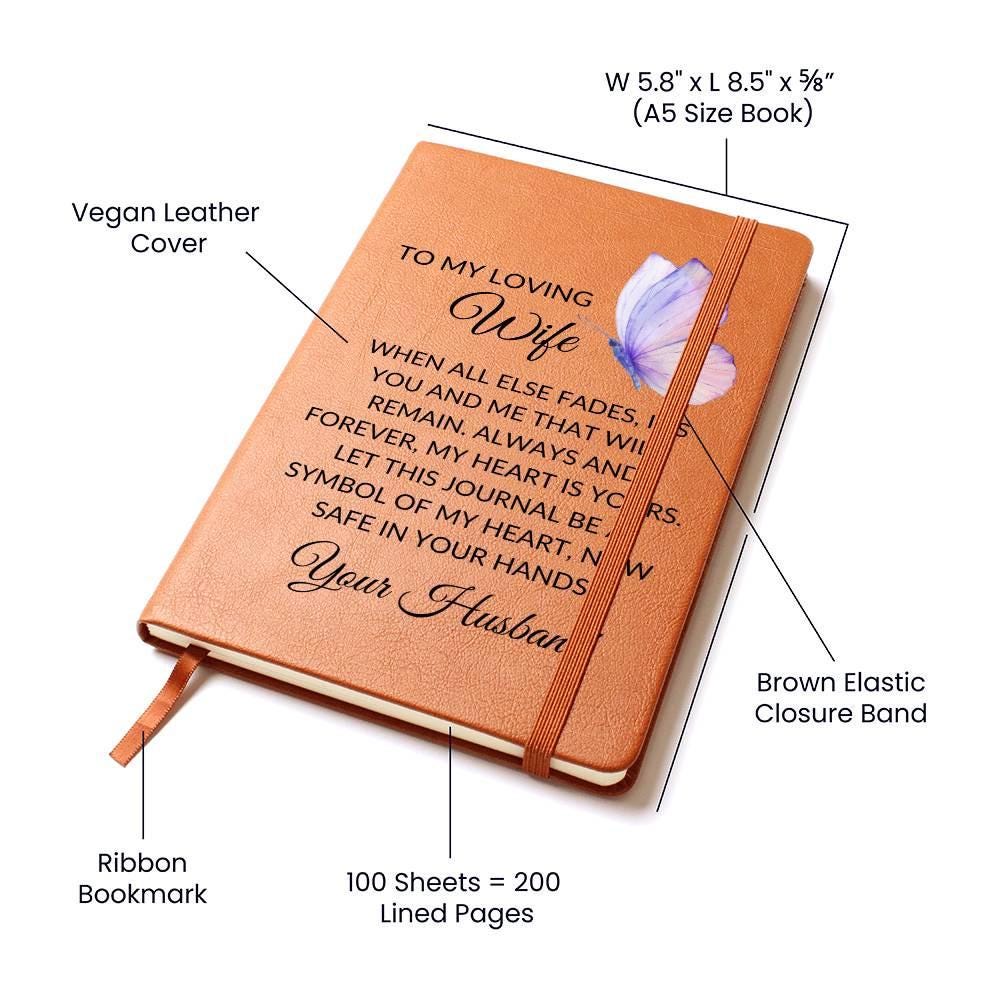 Personalized Wife Journal – Wedding Day Gifts – view 3
