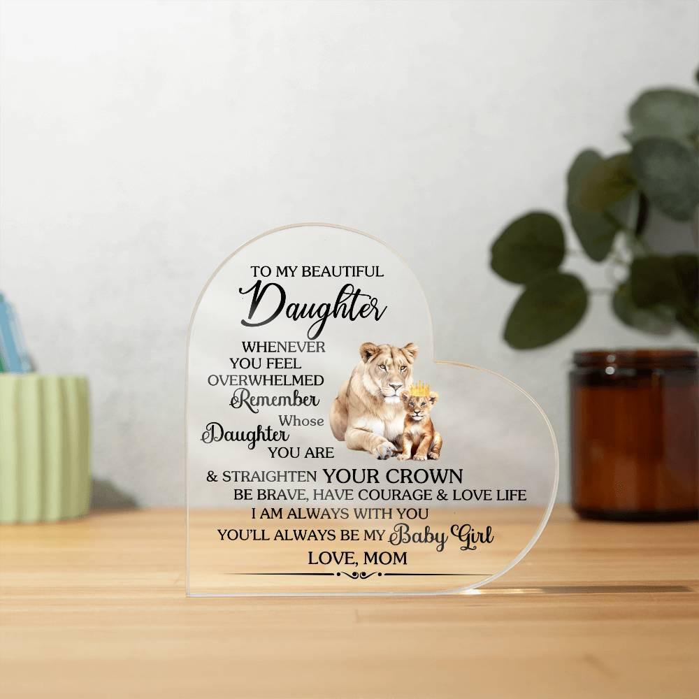Personalized Gift for Daughter Heart Shape Acrylic Plaque – Graduation – view 10