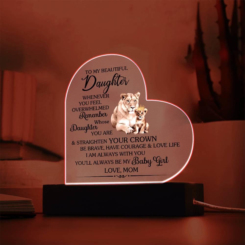 Personalized Gift for Daughter Heart Shape Acrylic Plaque – Graduation – view 9