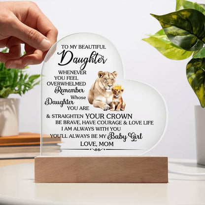 Personalized Gift for Daughter Heart Shape Acrylic Plaque – Graduation – view 3