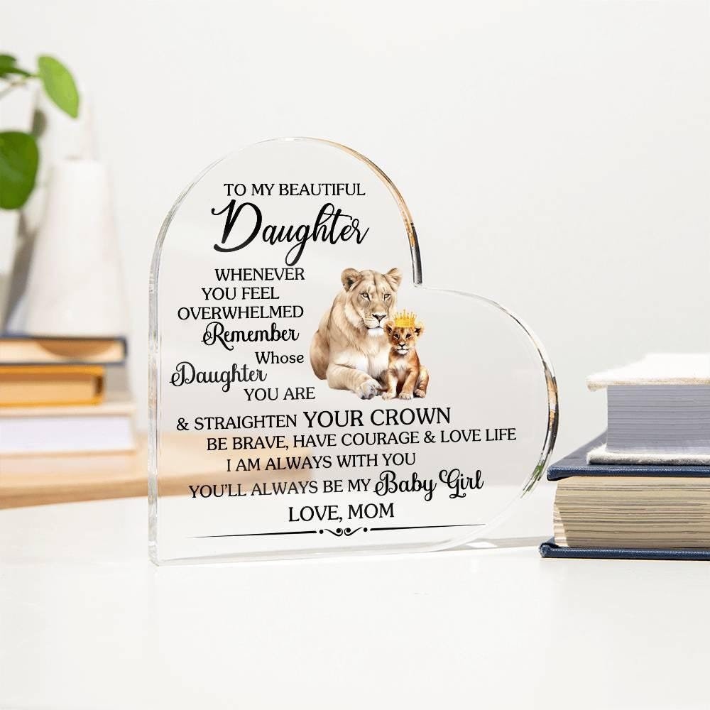 Personalized Gift for Daughter Heart Shape Acrylic Plaque – Graduation