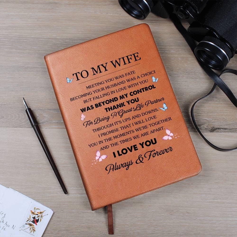 Personalized Wife Leather Journal – Gift for Her – view 2