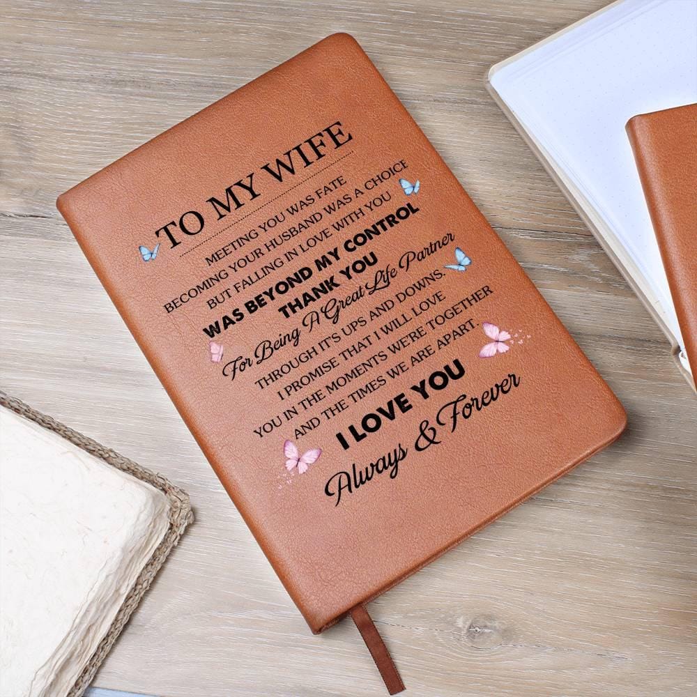 Personalized Wife Leather Journal – Gift for Her – view 8