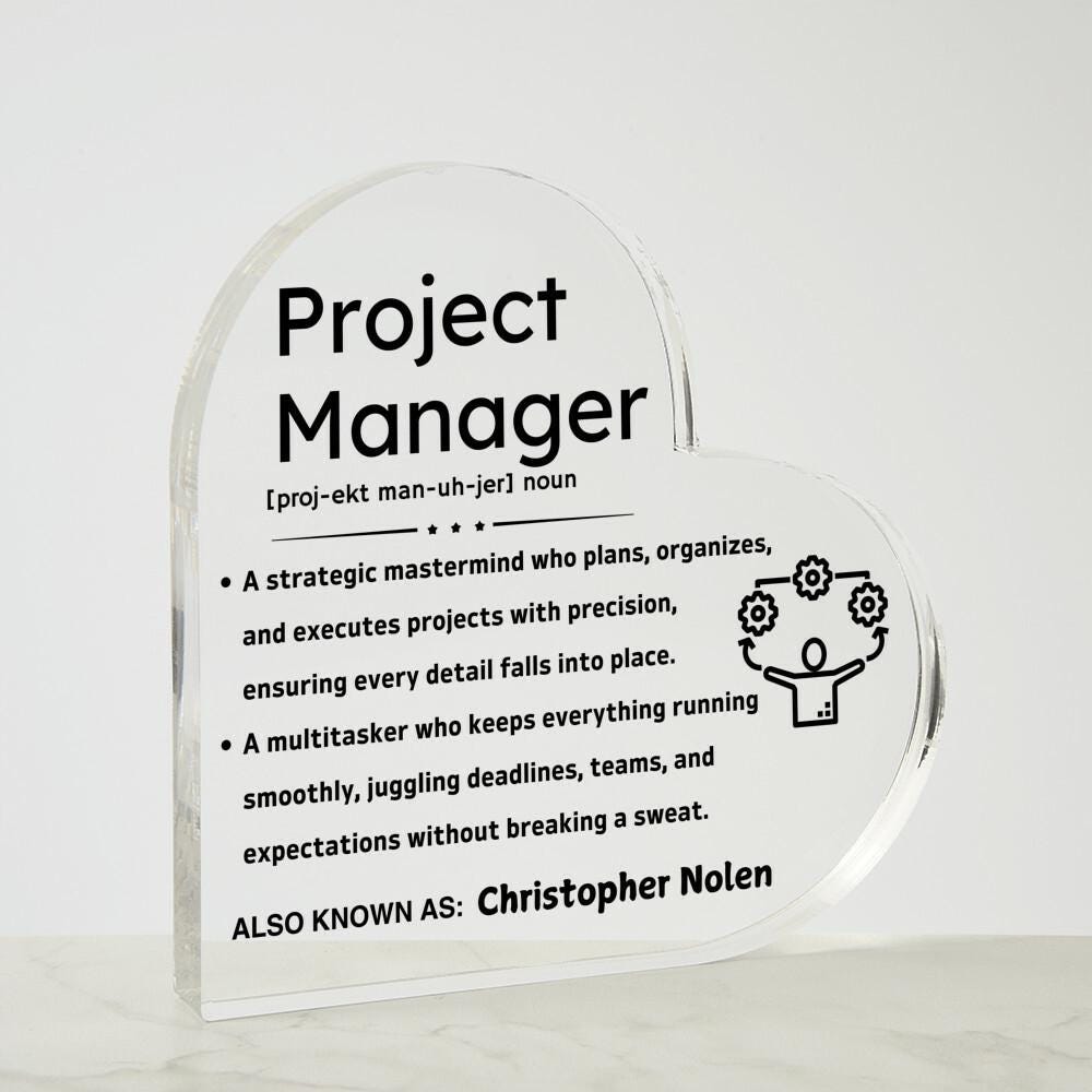 Personalized Project Manager Appreciation Plaque – Thank you Gift – view 9