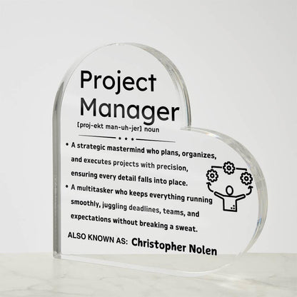 Personalized Project Manager Appreciation Plaque – Thank you Gift – view 5