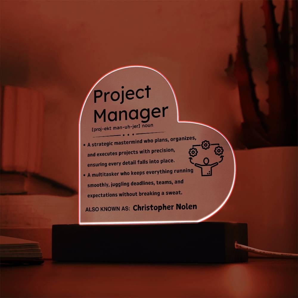 Personalized Project Manager Appreciation Plaque – Thank you Gift – view 8