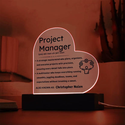 Personalized Project Manager Appreciation Plaque – Thank you Gift – view 8