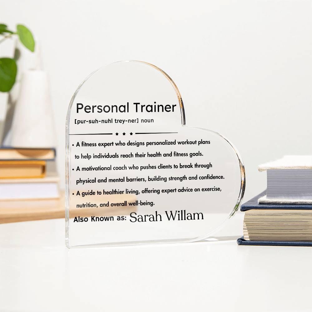 Personal Trainer Definition Plaque – Gift for Fitness Trainer – view 3