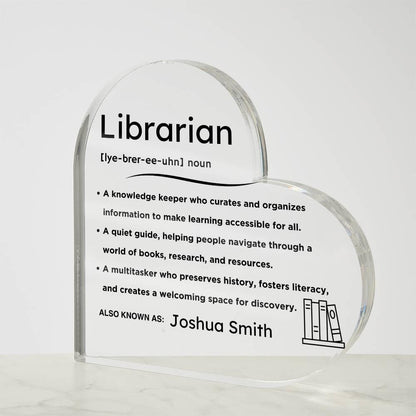 Personalized Liberian Definition Heart LED Acrylic Plaque – view 4