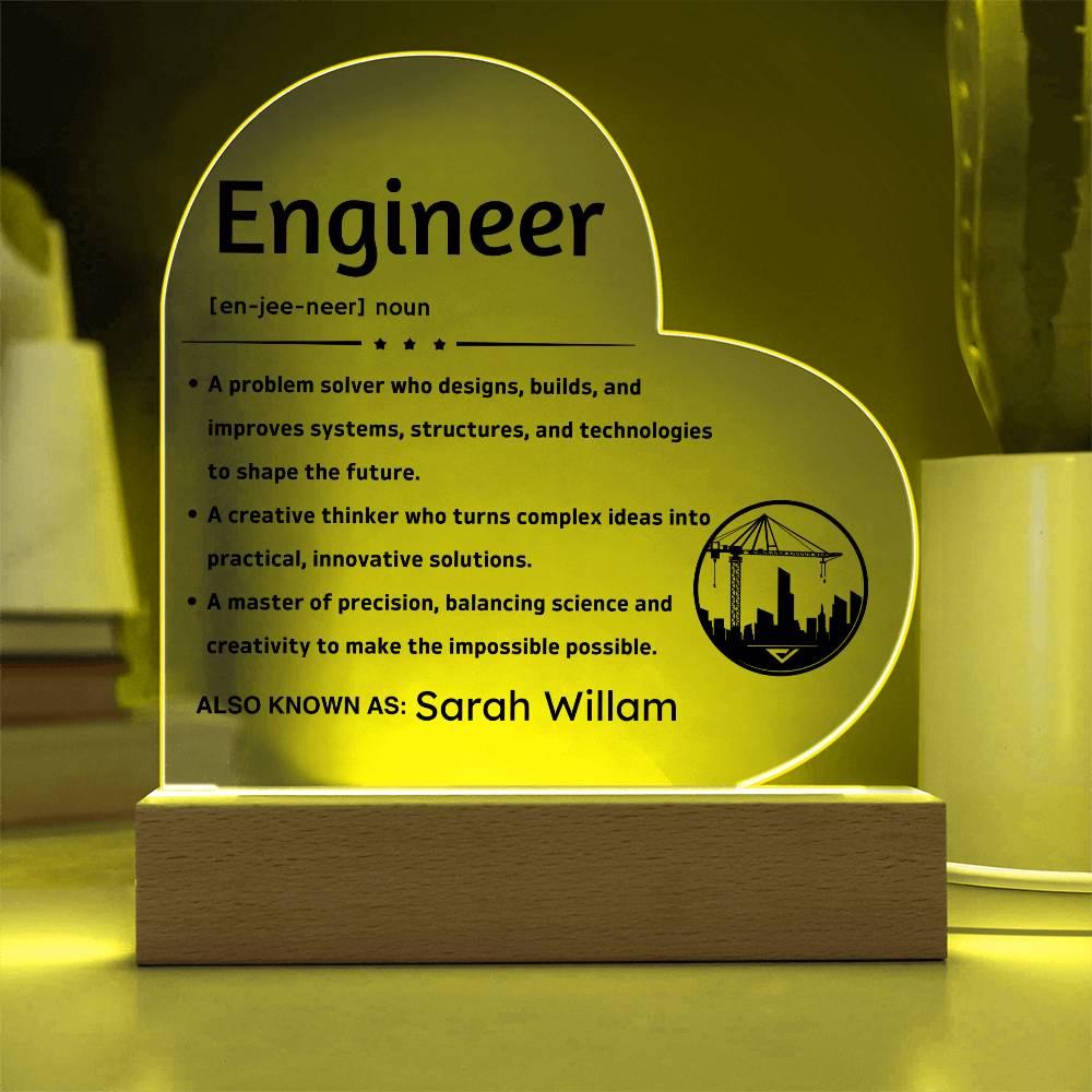 Personalized Engineer Definition Heart Plaque – Gift for Engineer – view 5