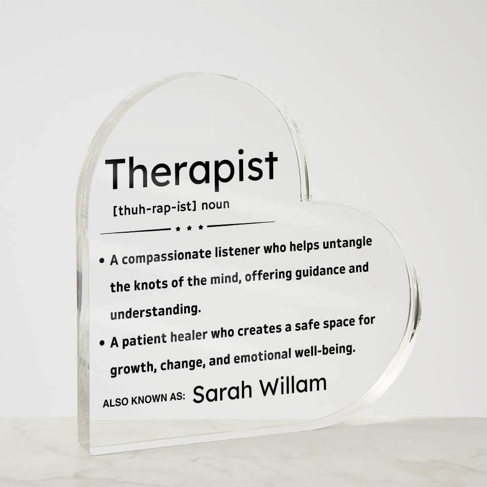 Personalized Therapist Definition Heart Plaque – Gift for Therapist – view 5