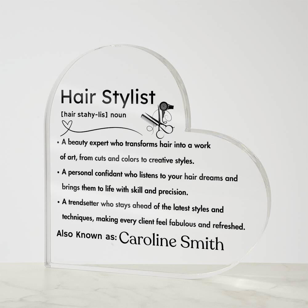 Personalized Hairstylist definition Heart Plaque – Thank You Gift – view 9