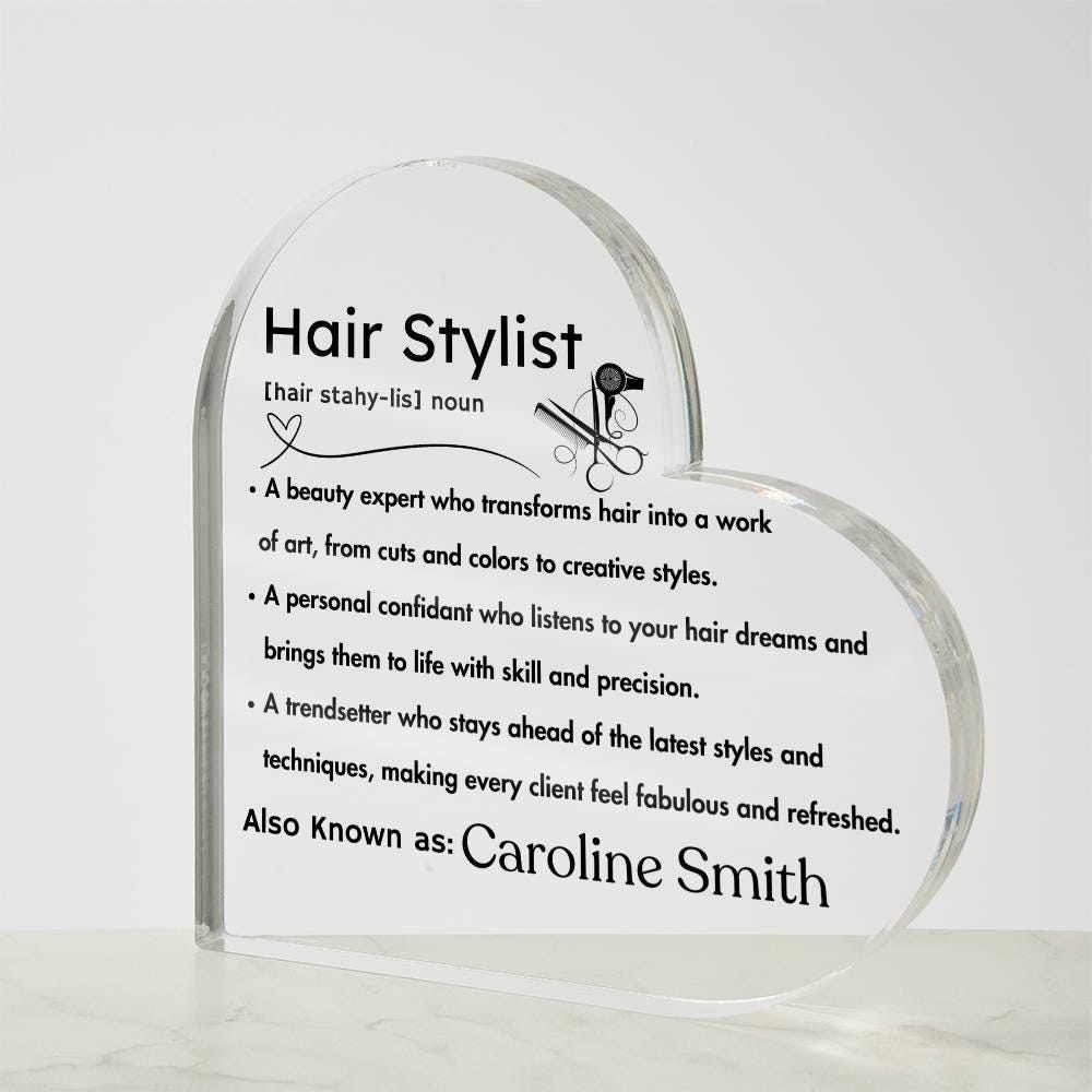 Personalized Hairstylist definition Heart Plaque – Thank You Gift – view 4