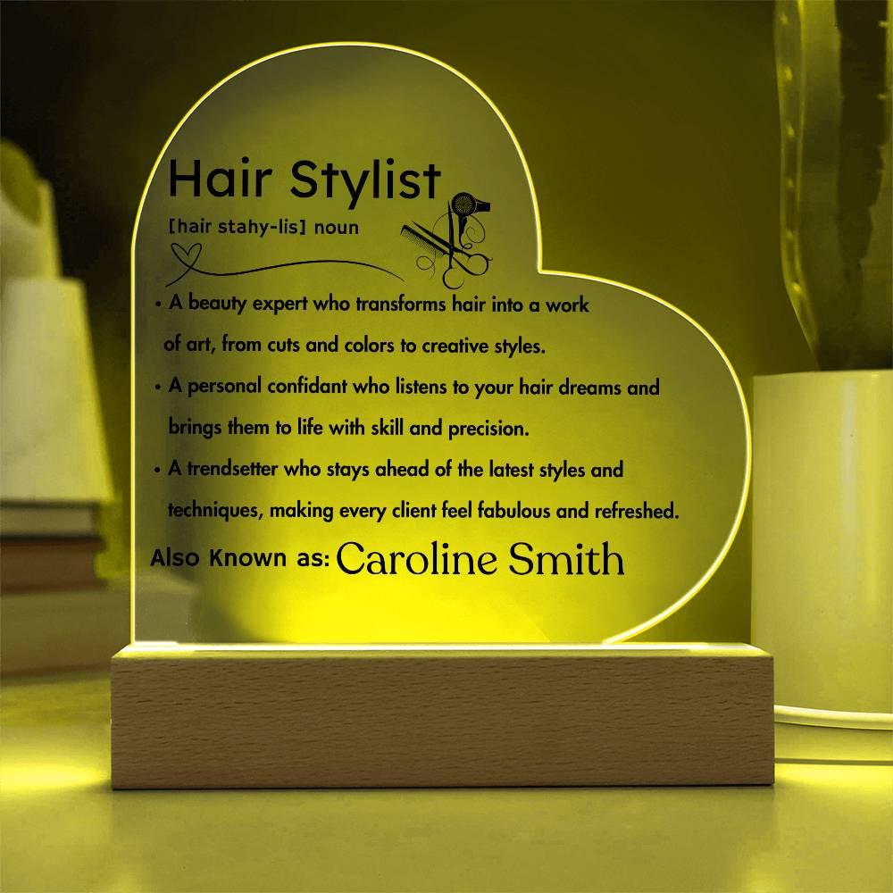 Personalized Hairstylist definition Heart Plaque – Thank You Gift – view 5