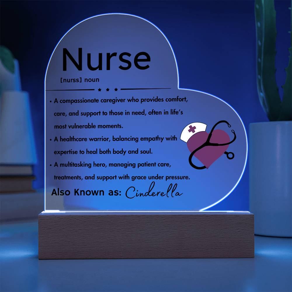 Personalized Nurse Definition Heart Plaque – Gift for Nurse – view 5
