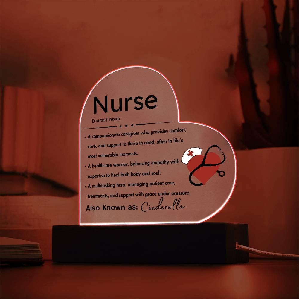 Personalized Nurse Definition Heart Plaque – Gift for Nurse – view 8