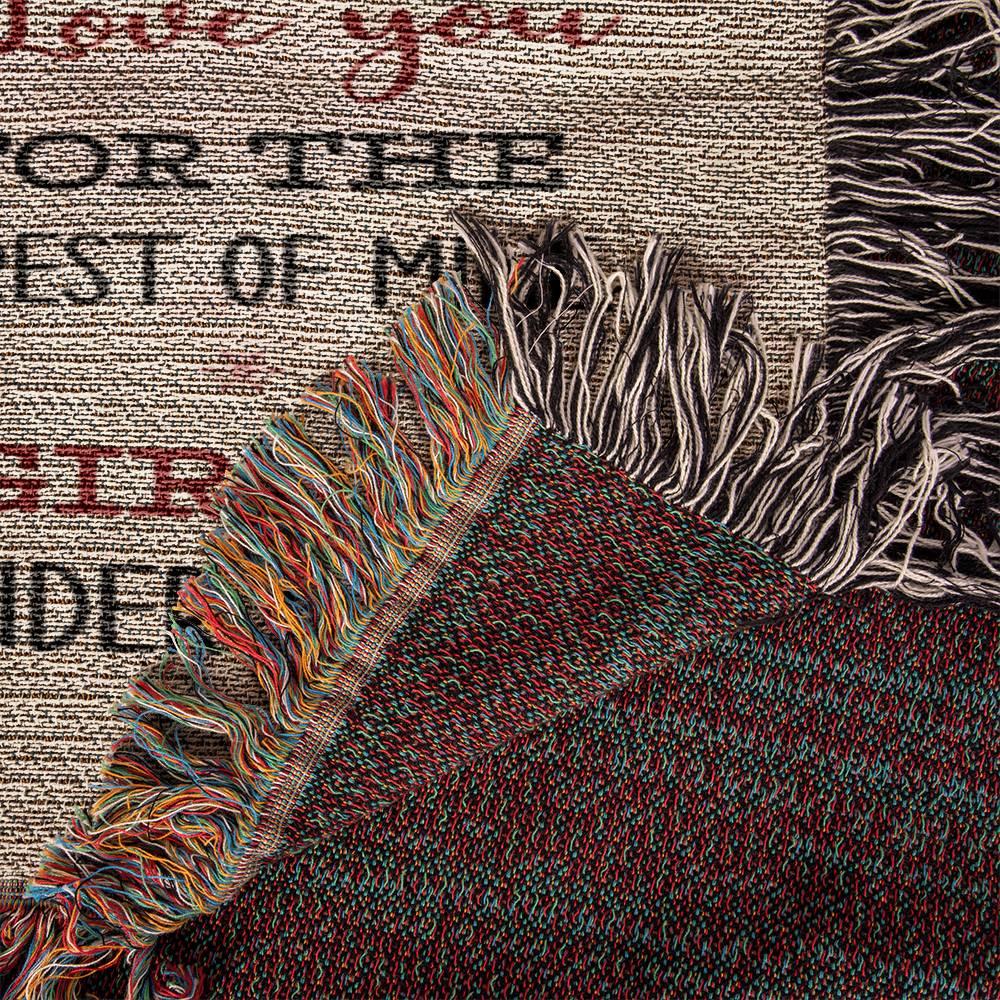 To My Daughter Heirloom Woven Blanket – Daughter Gift from mom – view 3
