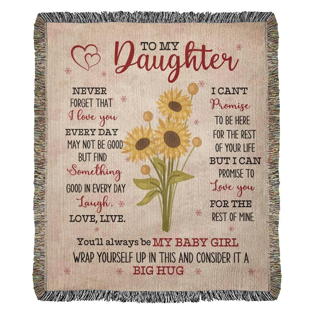 To My Daughter Heirloom Woven Blanket – Daughter Gift from mom – view 5